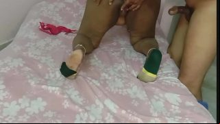 chubby shaven pussie horny bhabhi and her big dick lover having hardcore fucking session Video