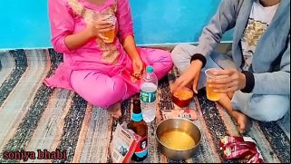 hungry telugu couple having a nice sex after having their food Video