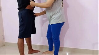 Telugu Indian woman with boss sex with him until creampie Video